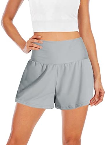 LASLULU ženske 2 u 1 atletske kratke hlače za trčanje s oblogom ljetni trening bajkerski šorc visokog struka za teretanu Yoga Golf šorc džep