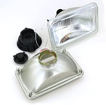 12vmax Electronics 4 x 6 inča staklena sočiva lampa za farove za automobile komplet za konverziju zamjena OEM Style H4 LED Hi-kratka svjetla / kućište + svjetla
