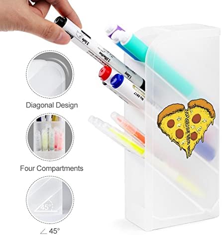 Pizza Heart Pen Holder olovka Organizator Storage četkica za šminkanje Cup Art Supplies za Desk Office Home