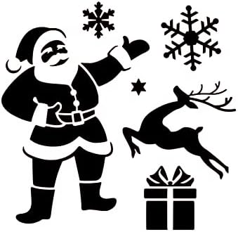 Sretan Božić Santa sob šablona A5 A4 A3 & različite veličine izdržljiv za višekratnu upotrebu za kartice Scrapbooking ukras poklon poklon / Snow26
