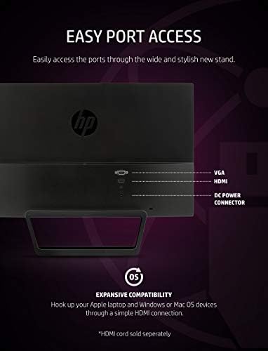 HP Pavilion 22cwa 21.5-inčni Full HD 1080p IPS LED Monitor, nagib, VGA i HDMI - Crna