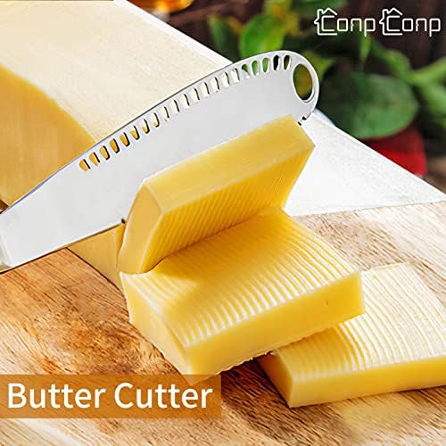 CONPCONP rasipač putera od nerđajućeg čelika, 3 u 1 kuhinjski nož Gadgets Curler Slicer posipač