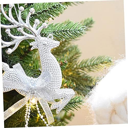 Holidyoyo 2 pcs de para reindeer ukras Xmas Odmor ukrasi ukrasi božićno drvo zvona i zvona viseći privjesak Jingle zvona Charm Božićno zvono
