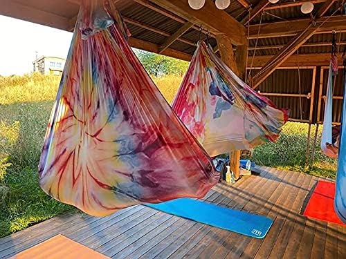 Prethodna fitnes 5m Aerial Yoga Hammock Yoga Swing Set Premium najlonska zračna svilena tkanina Yoga kaiš Pribor sa karabinom, lanac tratinčica za bodybuilding, vježbu, unutrašnjost, kiša