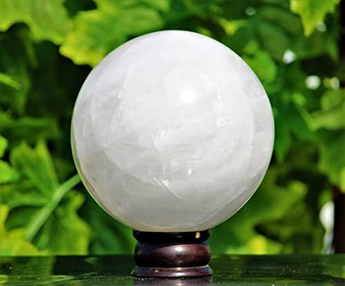 Izvrsno prirodno polirano bijelo kremenska kristalna sfera chakras liječenje velikih bijelih azeztulitnih