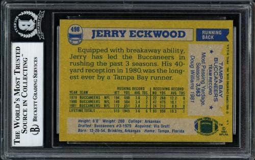 JERRY ECKWOOD Autographing 1982 kartice br. 498 Tampa Bay Buccaneers Beckett BAS 12058744 - NFL autogramirane