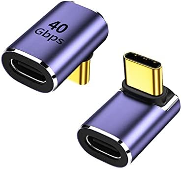 Shanfeilu USB C 90 stupnjeva adapter 40Gbps Pravi ugao USB 4 Adapter Tip C muški do ženskog srednjeg benda