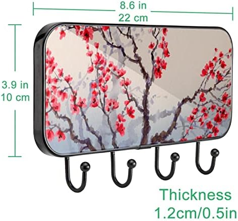 Guerotkr zidne kuke, viseće kuke, ljepljive kuke za viseće, crveni cvijet grančica