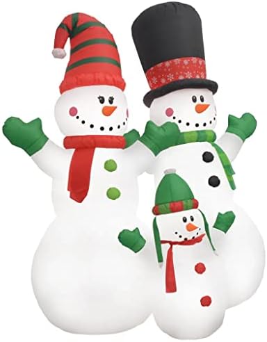 vidaXL Božić na naduvavanje Snowmen Family LED IP44 94.5