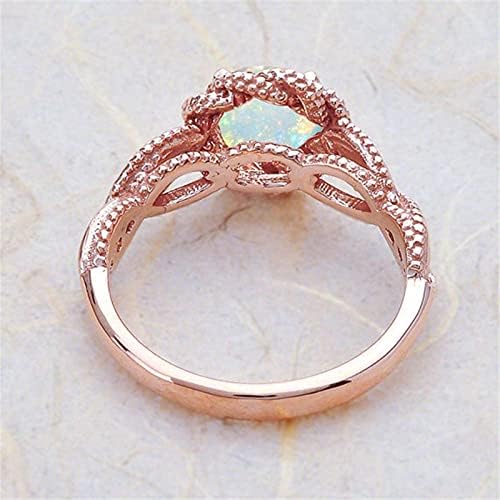 Žene Obećavaju prstenove vintage boemske cvijeće Vjenčani prsten za žene simulirani dijamantski angažman prsten nakit pokloni Pogoni prstenovi