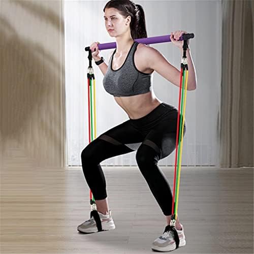 Ycfbh Yoga Pilates bar štap sa trakom za otpor domaća teretana za toniranje mišića Bar fitnes za rastezanje Sportska vježba za tijelo