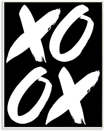 Stupell Industries XOXO crno-bijela zidna ploča, 10 x 15, višebojna
