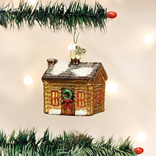 Old World Božić Home pokloni staklo vazduh ukrasi za jelku brvnara