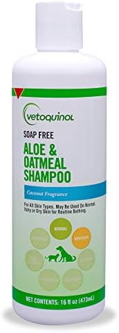 Vetoquinol aloe & amp; ovseni šampon-nježna, hidratantna Formula sa mirisom kokosa za pse & amp; mačke, 16oz