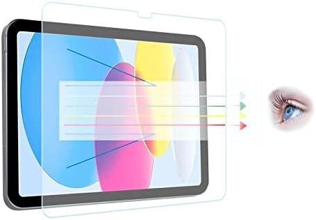 McgojoHi 10.9 Zaštita ekrana od kaljenog stakla protiv plavog svjetla[2 pakovanje] za iPad 10.9 inča（2022