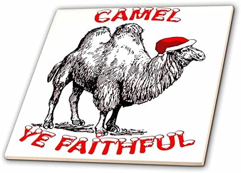 3drose Camel Ye vjerni zabavni dizajn za odmor na bijelim pločicama