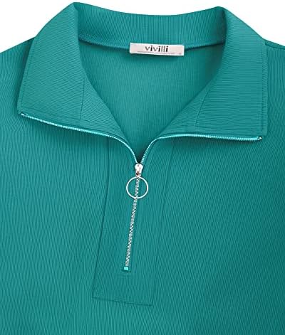 Vivilli Womens Polo majice Žene kratkih rukava kratkih rukava i bluze Poslovni ovratni poslovni