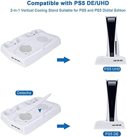 PS5 vertikalno postolje sa ventilatorom za hlađenje za PS5 Digitalno Izdanje / Ultra HD konzola,
