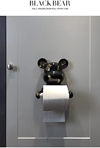 Ljepljivi toaletni papir Nosilac Nema bušenja 5 inčnih smola medvjeda za toalet za kupaonicu, kupaonicu, sobu