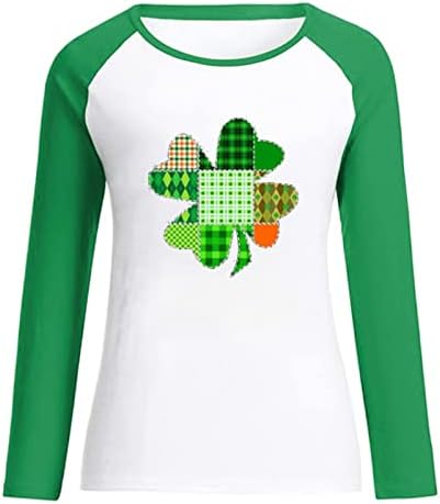 Yubnlvae Tshirt za Dan Svetog Patrika za žene grafički Casual Crewneck Plus Size praznična