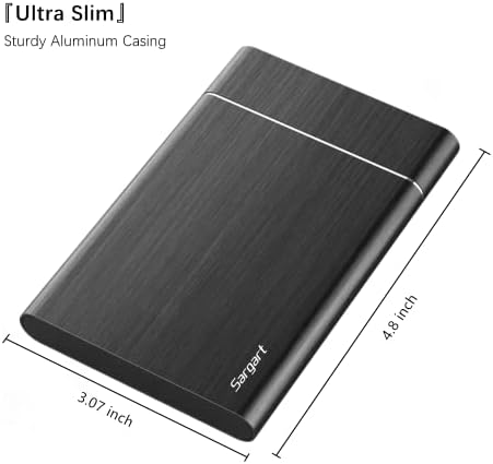 Sargart 320GB Ultra Slim Portable eksterni hard disk USB3.0 HDD skladište za PC, Mac, Desktop, Laptop, Chromebook,