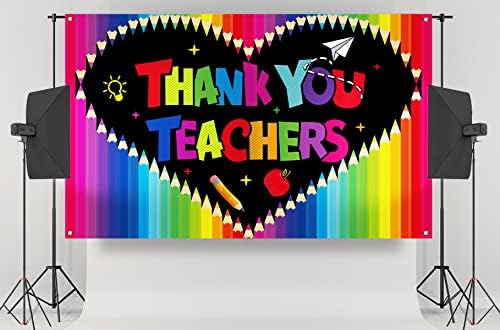 Hvala vam učitelji Foto Booth Hrop Weet Week Dekoracija za zabavu Olovka Srčana učionica Bullet Board