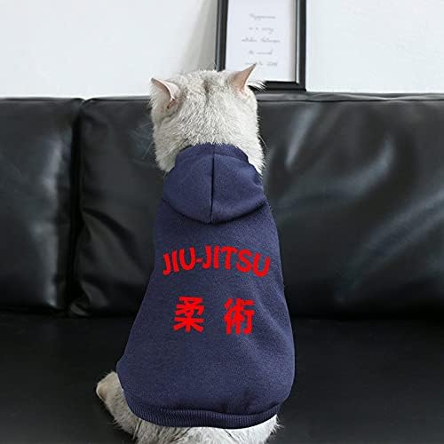 Funnystar Jiu-Jitsu Štampani psi sa kapuljačnim psima kombinezon mačja pulover kućni ljubimac odeća slatka