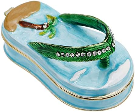 Ručno oslikana emamel flopt flops kutija, zglobni nakit Organizator mini prstenastim naušnicama, jedinstveni