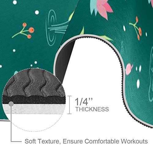 Siebzeh Elegant Swan Premium Thick Yoga Mat Eco Friendly Rubber Health & amp; fitnes non Slip