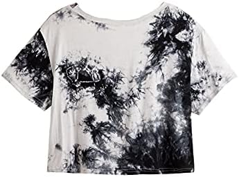 SweatyRocks ženska kratka rukava T Shirt grafički Print uznemiren Crop Top