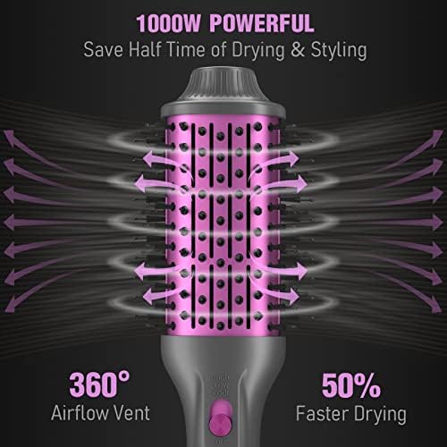 APOKE četka za kosu, Professional 1200w Ceramic Turmaline Ionic Hot Air Styling Brush, one step fen za kosu