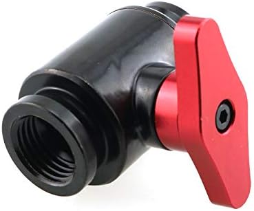 E-izvanredan G1 /4 / kuglasti ventil G1 / 4 mesing sa navojem od mesinga Crni za zatvaranje vodenog hlađenja sa crvenom metalnom ručkom za PC sistem za hlađenje vodom Prekidač za zaustavljanje vode