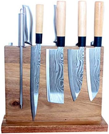 Llryn Home Magnetic Nož držač sa snažnim,za teške uslove rada, dvostrani magneti,izdržljiv Bambus Nož Organizator, držač, ili pribor za jelo prikaz