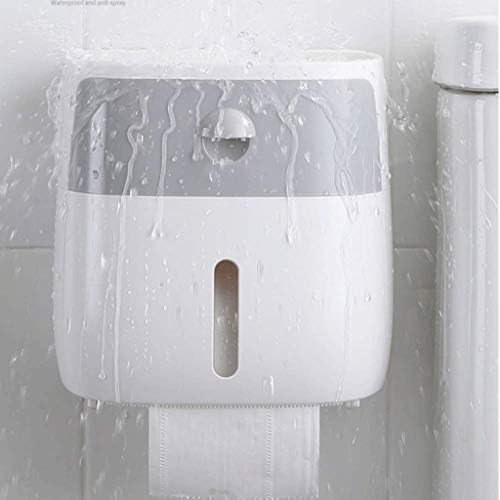 LDELS samoljepljivi držač toaletnog papira za kupatilo Roll papir dozator kuhinjskog papira, vodootporna kutija za odlaganje Caddy Organizator