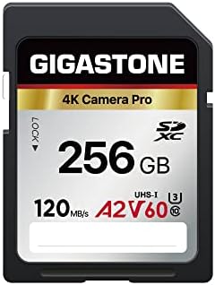 Gigastone 256GB SD kartica, 4K kamera Pro, A2 V60 SDXC memorijska kartica High Speed 4K Ultra