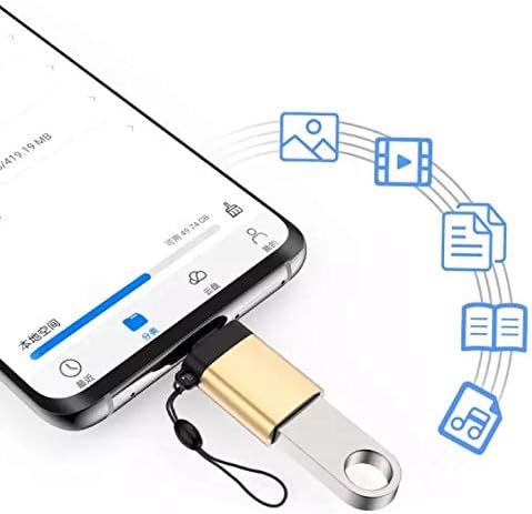 Boxwave Cable kompatibilan sa Logitech G Cloud Gaming Handheld 940-000198 - USB-C do portchangera, USB tip-c OTG USB prijenosni privjesak - škriljevca crna
