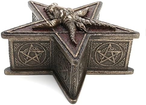 Veronese dizajn Sigil Baphomet Pentagram sitničke kutije Skulptura kutije