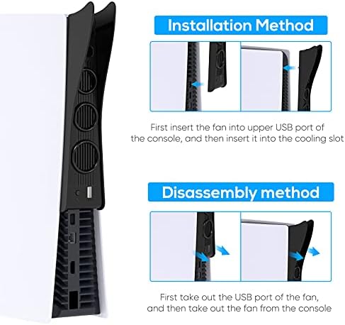Vertikalni stalak za hlađenje za PS5-dvostruki kontroler stanica za brzo punjenje Samostojeći