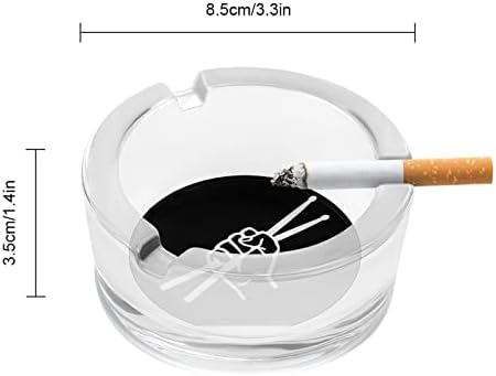 Bubnjari bubnjar staklene pepeo za cigarete otporne na otporne na vjetrovima mogu se ispisati fantastični