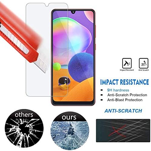 TANTEK [3-Pack] zaštitnik ekrana za Samsung Galaxy A31, 6,4 inča,Film od kaljenog stakla, Ultra Clear,