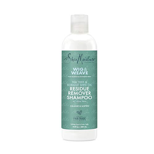 Šampon za uklanjanje ostataka SheaMoisture za sintetičku i prirodnu kosu, sjeme čajevca i boražine, šampon za bistrenje bez sulfata, 13 unci
