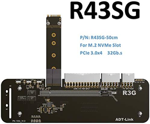 ADT-Link M.2 Key M NVME vanjski grafički nosač kartice sa PCIe3.0 X4 Riser Cable 25cm 50cm 32gbs za