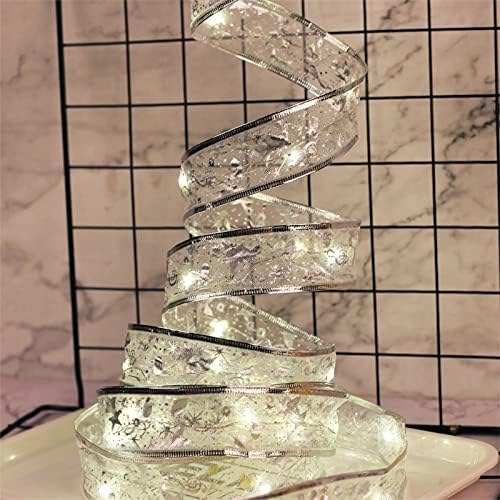 D002DP Božićna dekoracija Led traka svjetla ukrasi za božićno drvo DIY čipkasti luk svjetla za