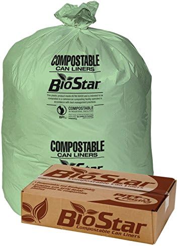 Pitt plastika Biostar Compostalibible Livers, 1-mil, 33 x 39, zelena, kutija od 100