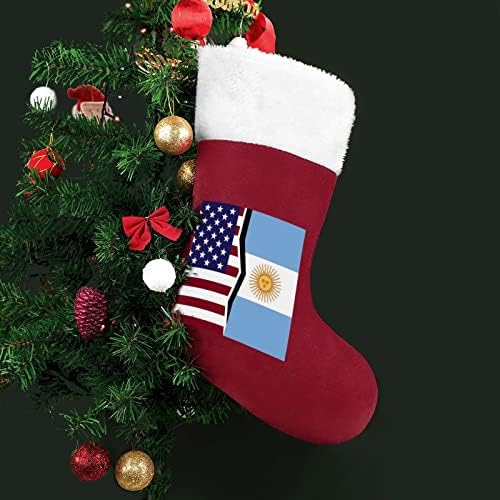 Američka i Argentina zastava Božićne čarape Božićne čarape torbica Porodični Xmas Decor