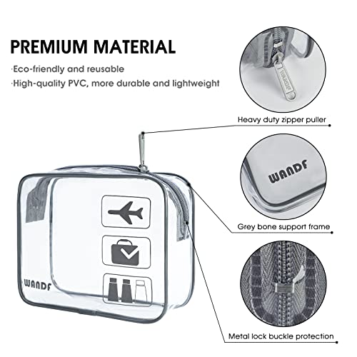 TSA odobrena Clear putna toaletna torba wih patentni zatvarači ručni putni pribor toaletne potrepštine Quart veličine kozmetička torbica torbe za šminkanje za muškarce i žene