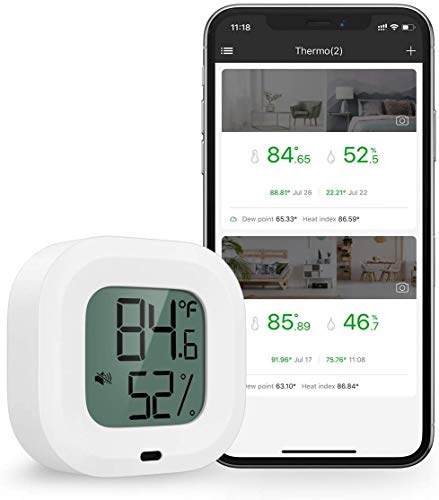 Bežični Termometarski higrometar za iPhone / Android, Smart Bluetooth senzor temperature vlažnosti sa alarmom