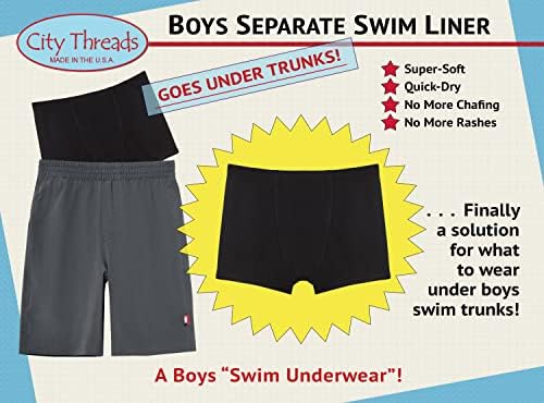 City Threads dečaci za plivanje za malu decu donji veš-nosite ispod kupaćih kostima - USA Made