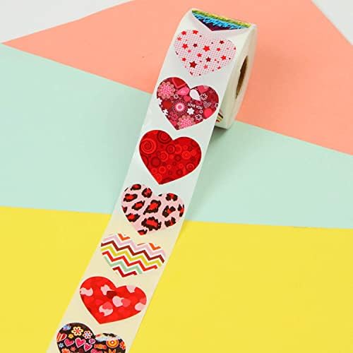 Dzrige 500pcs / roll heart shape naljepnice Love Heart Stickers Love Scrapbooking ljepljive naljepnice
