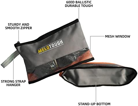 Melotough multi mala torbica za alat Mala torba sa patentnim zatvaračem patentne vrećice, trajni otvori